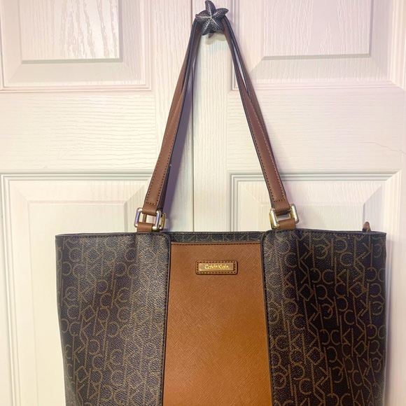 Calvin Klein | Women’s Brown Zip Top Tote - Picture 6 of 7